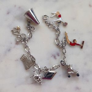 Vintage sterling charm bracelet